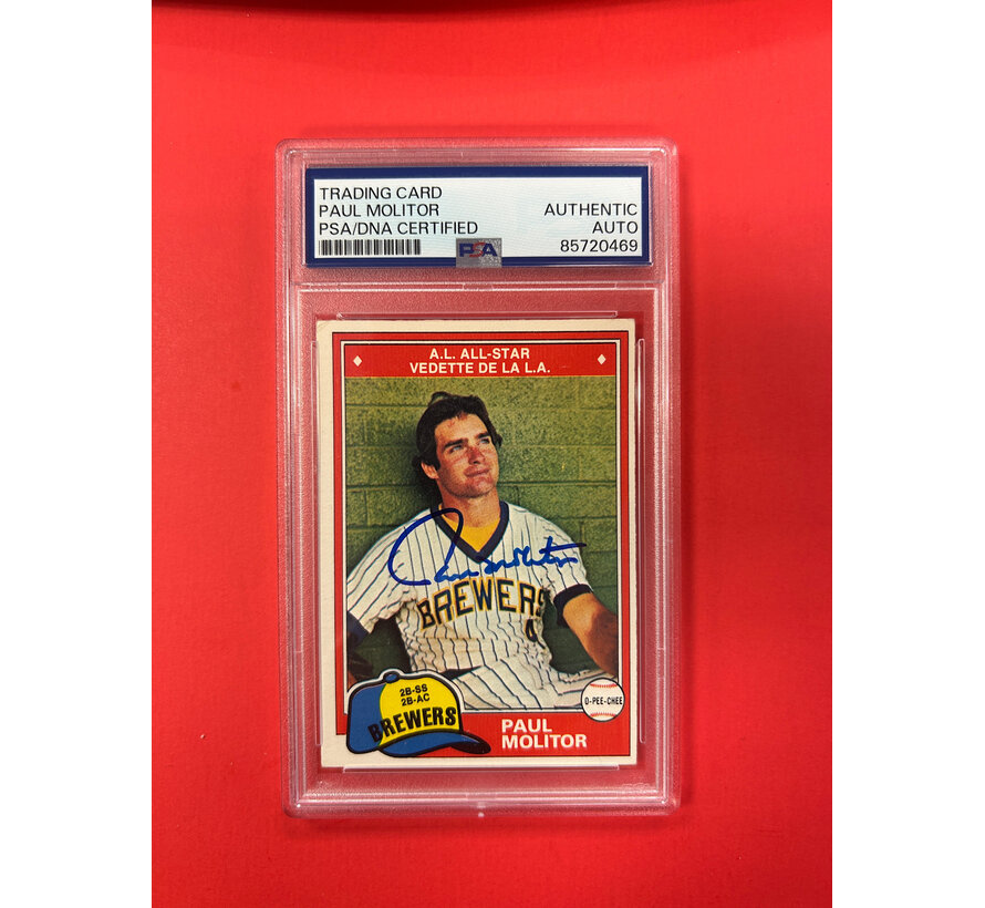 1981 O-PEE-CHEE PAUL MOLITOR AUTOGRAPHED PSA AUTHENTIC