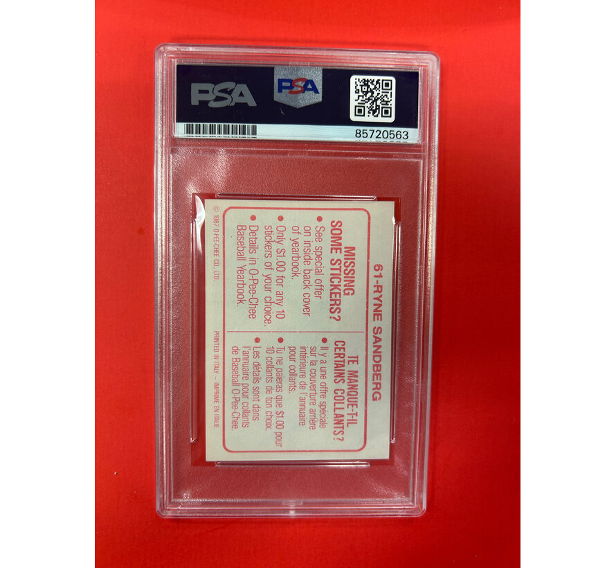 1988 O-PEE-CHEE RYNE SANDBERG AUTOGRAPHED PSA AUTHENTIC