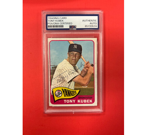 TOPPS 1965 TOPPS TONY KUBEK AUTOGRAPHED PSA AUTHENTIC