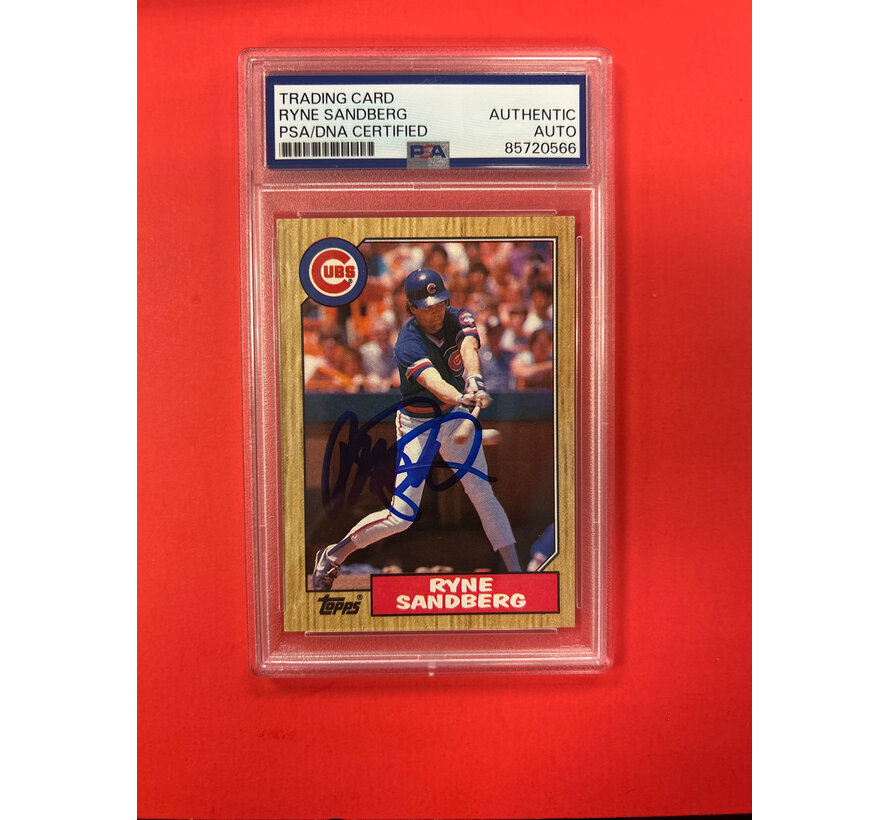 1987 TOPPS RYNE SANDBERG AUTOGRAPHED PSA AUTHENTIC