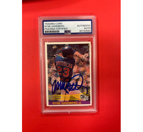 DONRUSS 1984 DONRUSS RYNE SANDBERG AUTOGRAPHED PSA AUTHENTIC