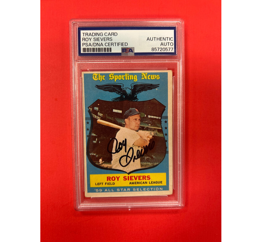 1960 TOPPS ROY SIEVERS AUTOGRAPHED PSA AUTHENTIC