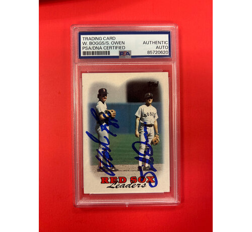 TOPPS 1989 TOPPS BOGGS/OWEN DUAL AUTOGRAPH PSA AUTHENTIC