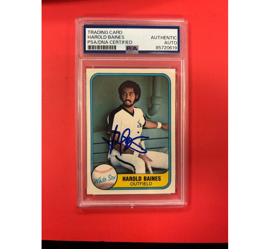 1981 FLEER HAROLD BAINES AUTOGRAPHED PSA AUTHENTIC
