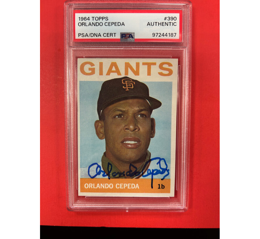 1964 TOPPS ORLANDO CEPEDA AUTOGRAPH PSA AUTHENTIC