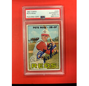 TOPPS 1967 TOPPS PETE ROSE AUTOGRAPHED PSA AUTHENTIC INSCRIBED HIT KING