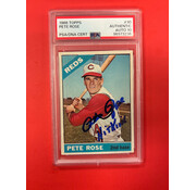 TOPPS 1966 TOPPS PETE ROSE AUTOGRAPHED PSA AUTHENTIC INSCRIBED HIT KING