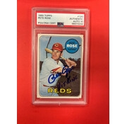 TOPPS 1969 TOPPS PETE ROSE AUTOGRAPHED PSA AUTHENTIC INSCRIBED HIT KING