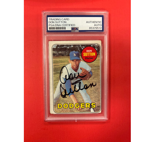TOPPS 1969 TOPPS DON SUTTON AUTOGRAPHED PSA AUTHENTIC