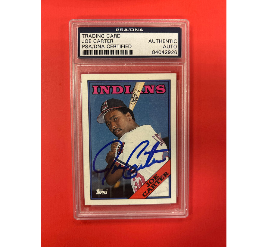 1988 TOPPS JOE CARTER AUTOGRAPHED PSA AUTHENTIC
