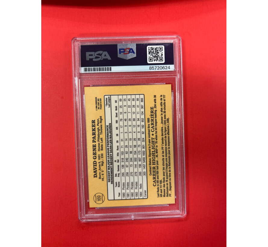 1985 DONRUSS LEAF DAVE PARKER AUTOGRAPHED PSA AUTHENTIC
