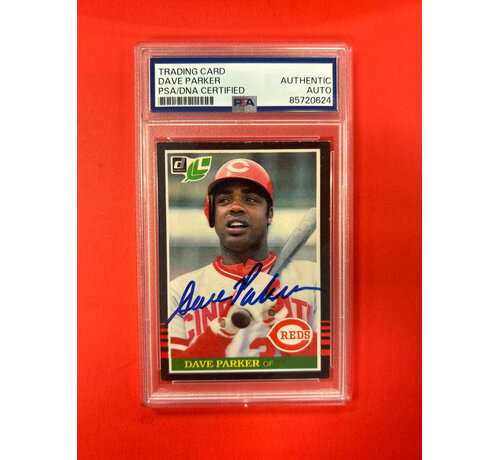 DONRUSS 1985 DONRUSS LEAF DAVE PARKER AUTOGRAPHED PSA AUTHENTIC