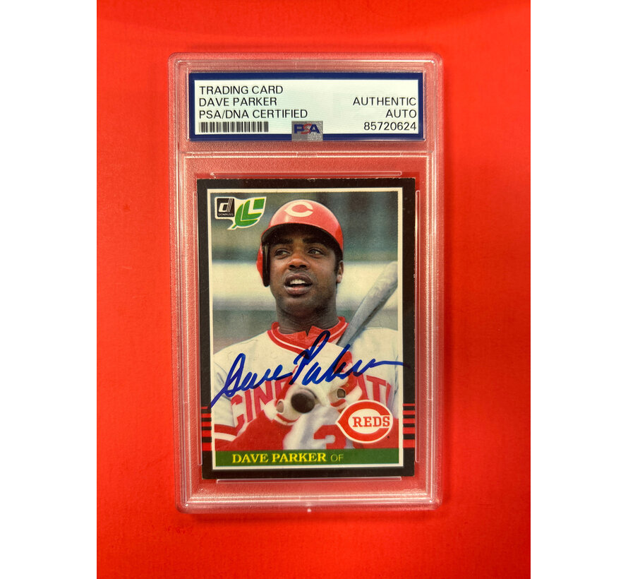 1985 DONRUSS LEAF DAVE PARKER AUTOGRAPHED PSA AUTHENTIC