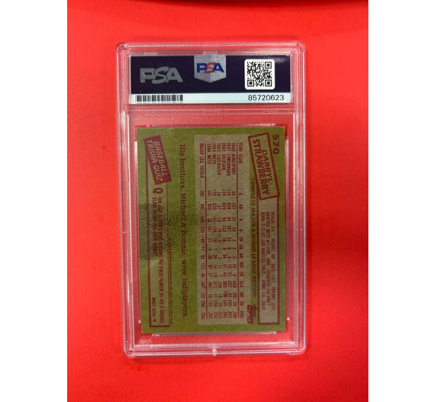 1985 TOPPS DARRYL STRAWBERRY AUTOGRAPHED PSA AUTHENTIC
