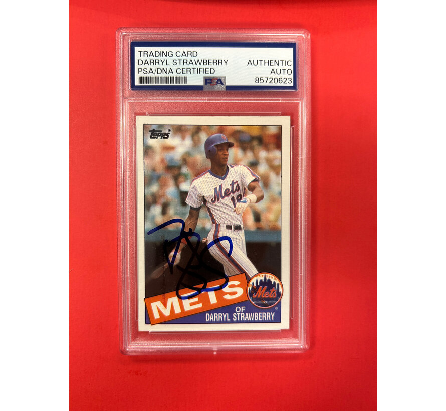 1985 TOPPS DARRYL STRAWBERRY AUTOGRAPHED PSA AUTHENTIC
