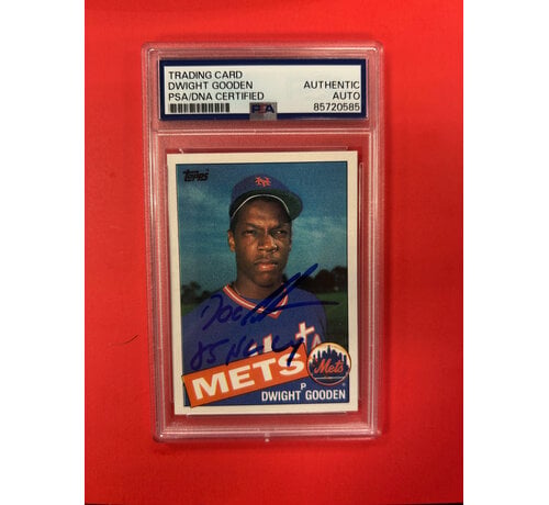 TOPPS 1985 TOPPS DWIGHT GOODEN AUTOGRAPHED PSA AUTHENTIC