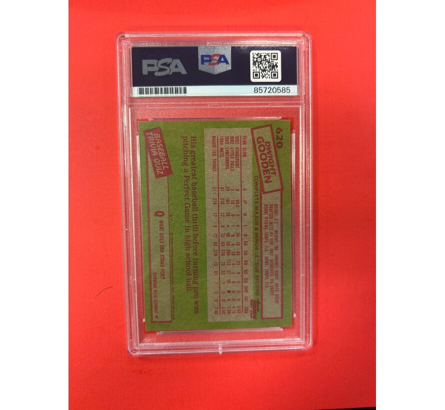 1985 TOPPS DWIGHT GOODEN AUTOGRAPHED PSA AUTHENTIC