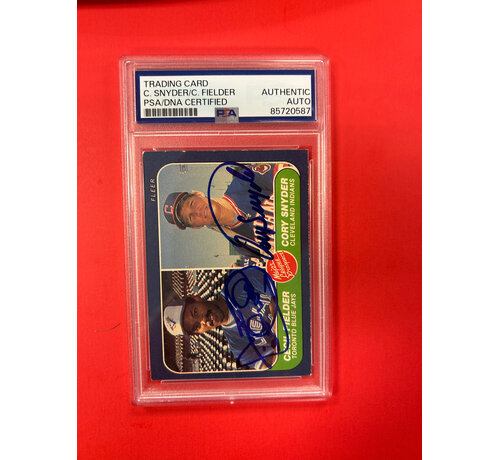 FLEER 1986 FLEER FIELDER/SNYDER DUAL AUTOGRAPHED PSA AUTHENTIC