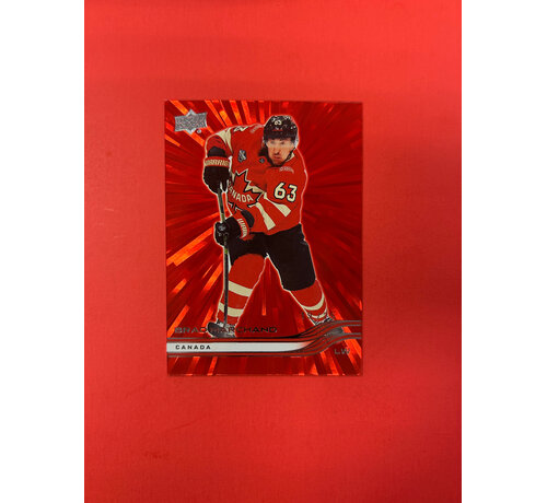 UPPER DECK 2025-26 UPPER DECK EXTENDED BRAD MARCHAND RED OUTBURST /25