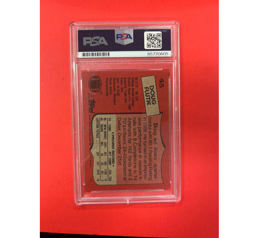 1987 TOPPS DOUG FLUTIE AUTOGRAPHED PSA AUTHENTIC