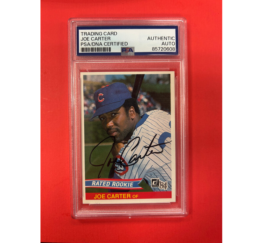 1984 DONRUSS JOE CARTER AUTOGRAPHED PSA AUTHENTIC
