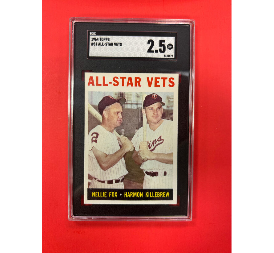 1964 TOPPS ALL STAR VETS #81 SGC GRADED 2.5