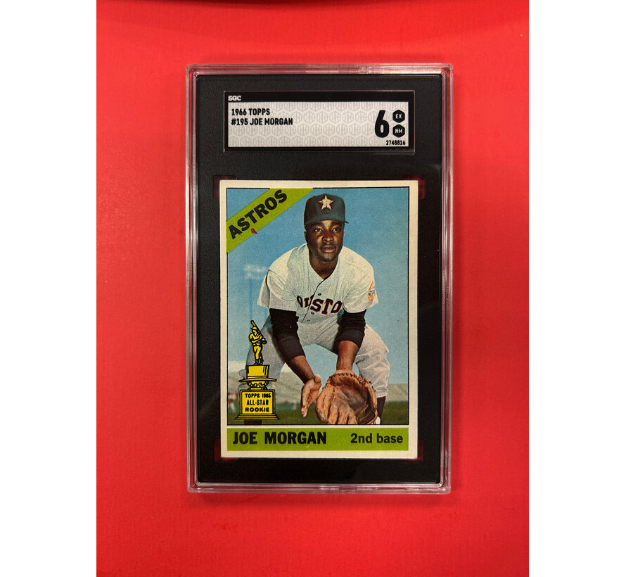 1966 TOPPS JOE MORGAN #195 SGC GRADED 6