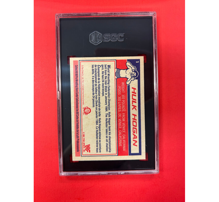 1985 O-PEE-CHEE HULK HOGAN WWF SGC GRADED 7