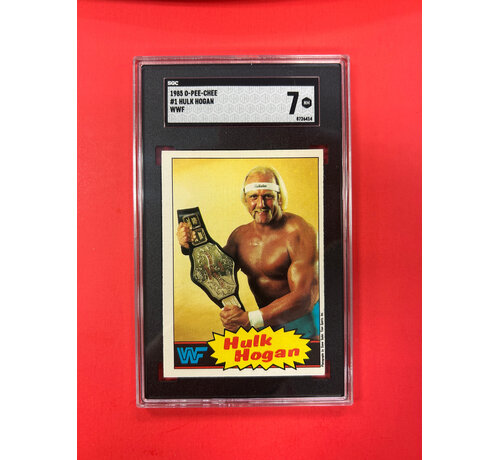 O-PEE-CHEE 1985 O-PEE-CHEE HULK HOGAN WWF SGC GRADED 7
