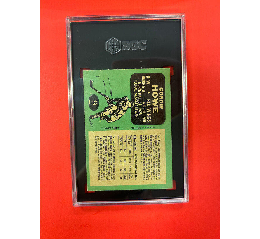 1970-71 O-PEE-CHEE GORDIE HOWE #29 SGC GRADED 5