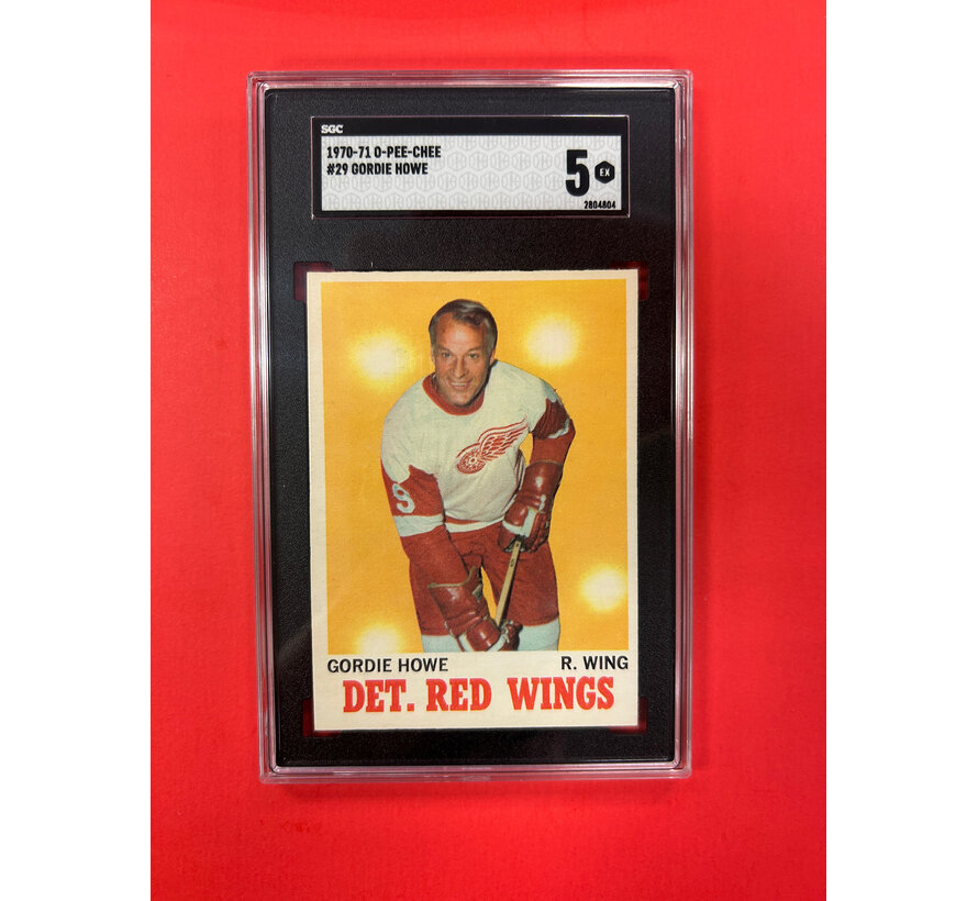 1970-71 O-PEE-CHEE GORDIE HOWE #29 SGC GRADED 5