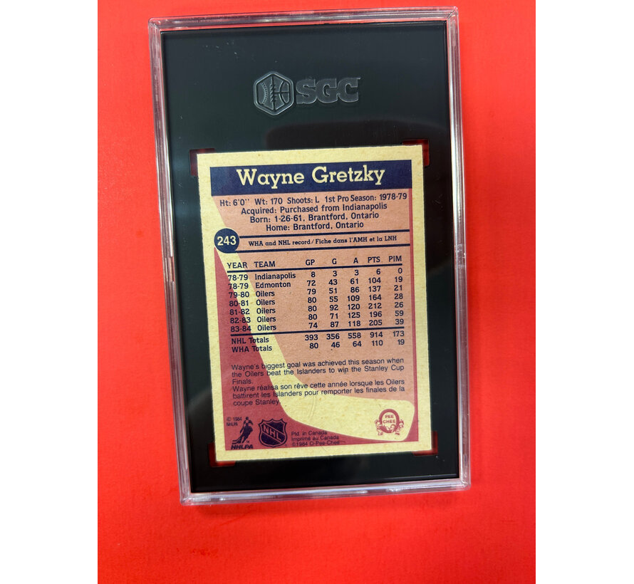 1984-85 O-PEE-CHEE WAYNE GRETZKY #243 SGC GRADED 9