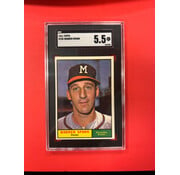 TOPPS 1961 TOPPS WARREN SPAHN #200 SGC GRADED 5.5