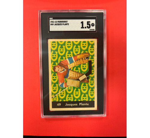 PARKHURST 1961-62 PARKHURST JACQUES PLANTE #49 SGC GRADED 1.5