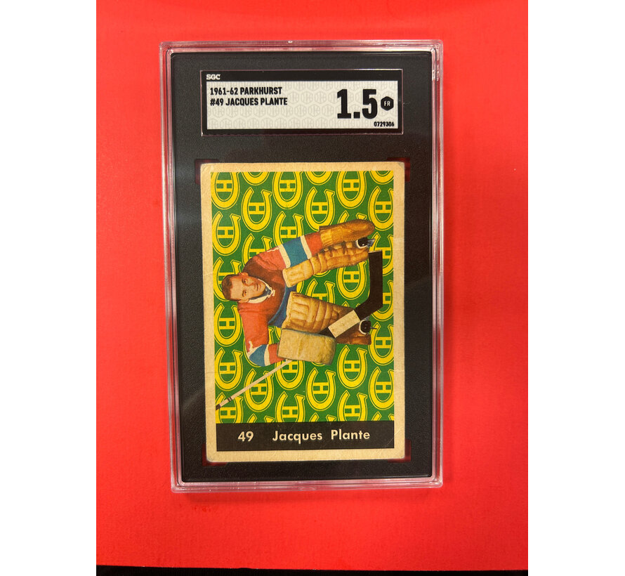 1961-62 PARKHURST JACQUES PLANTE #49 SGC GRADED 1.5