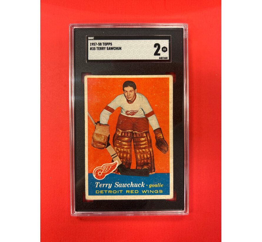 1957-58 TOPPS TERRY SAWCHUK #35 SGC GRADED 2