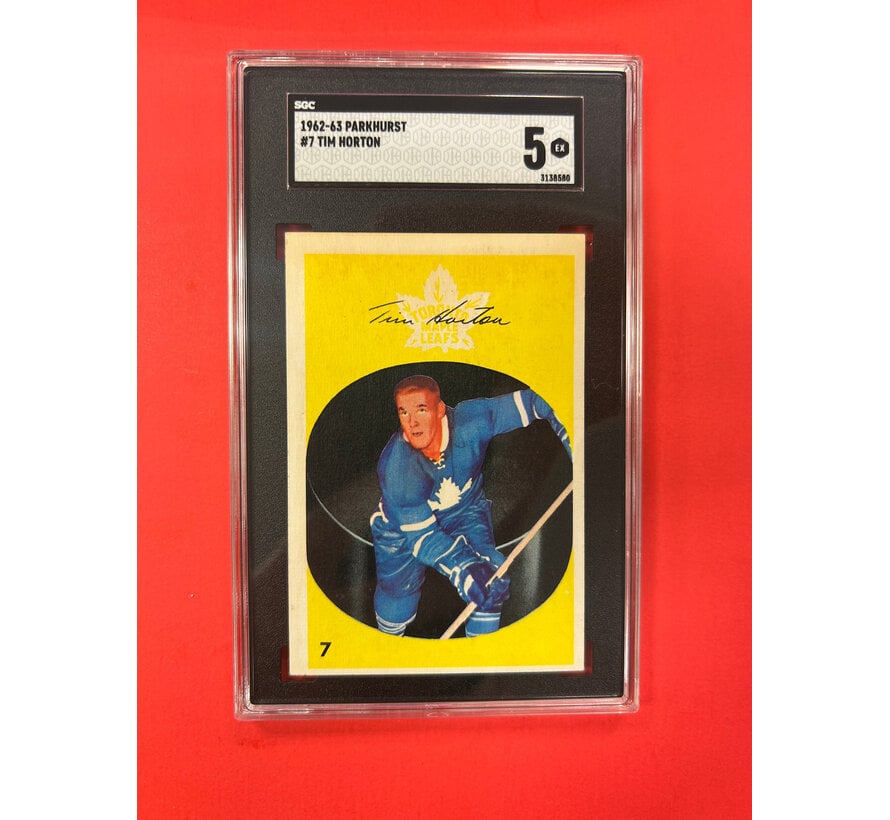 1962-63 PARKHURST TIM HORTON #7 SGC GRADED 5