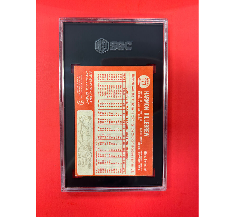 1964 TOPPS HARMON KILLEBREW #177 SGC GRADED 4.5