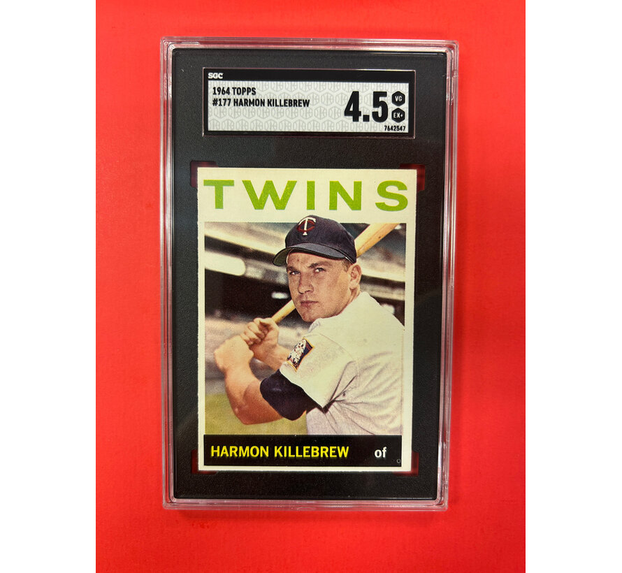 1964 TOPPS HARMON KILLEBREW #177 SGC GRADED 4.5