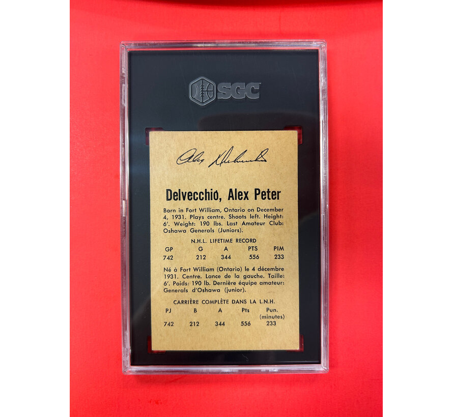 1961-62 PARKHURST ALEX DELVECCHIO #32 SGC GRADED 5.5