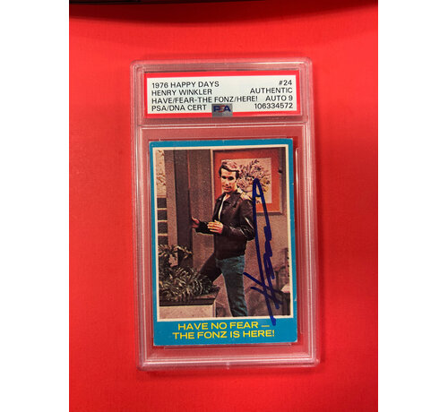 O-PEE-CHEE 1976 HAPPY DAYS HENRY WINKLER THE FONZ AUTOGRAPHED PSA AUTHENTIC