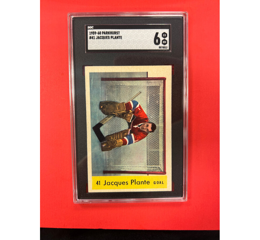 1959-60 PARKHURST JACQUES PLANTE #41 SGC GRADED 6