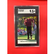 UPPER DECK 2001 UPPER DECK TIGER WOODS ROOKIE SGC GRADED 9.5