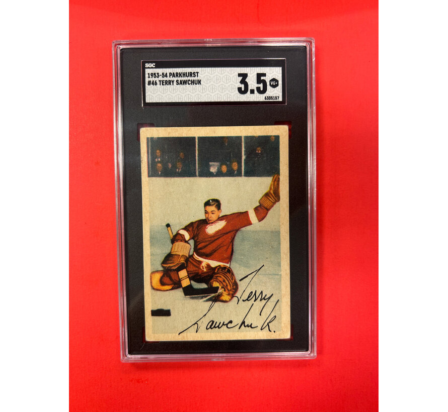 1953-54 PARKHURST TERRY SAWCHUK #46 SGC GRADED 3.5