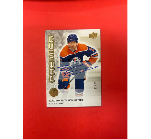 UPPER DECK 2024-25 UPPER DECK PREMIER EVAN BOUCHARD AUTOGRAPH GOLD /25
