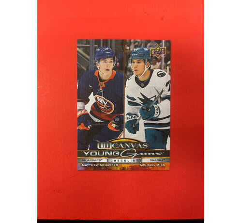 UPPER DECK 2025-26 UPPER DECK SERIES 2 SCHAEFER MISA YOUNG GUNS CANVAS CHECKLIST