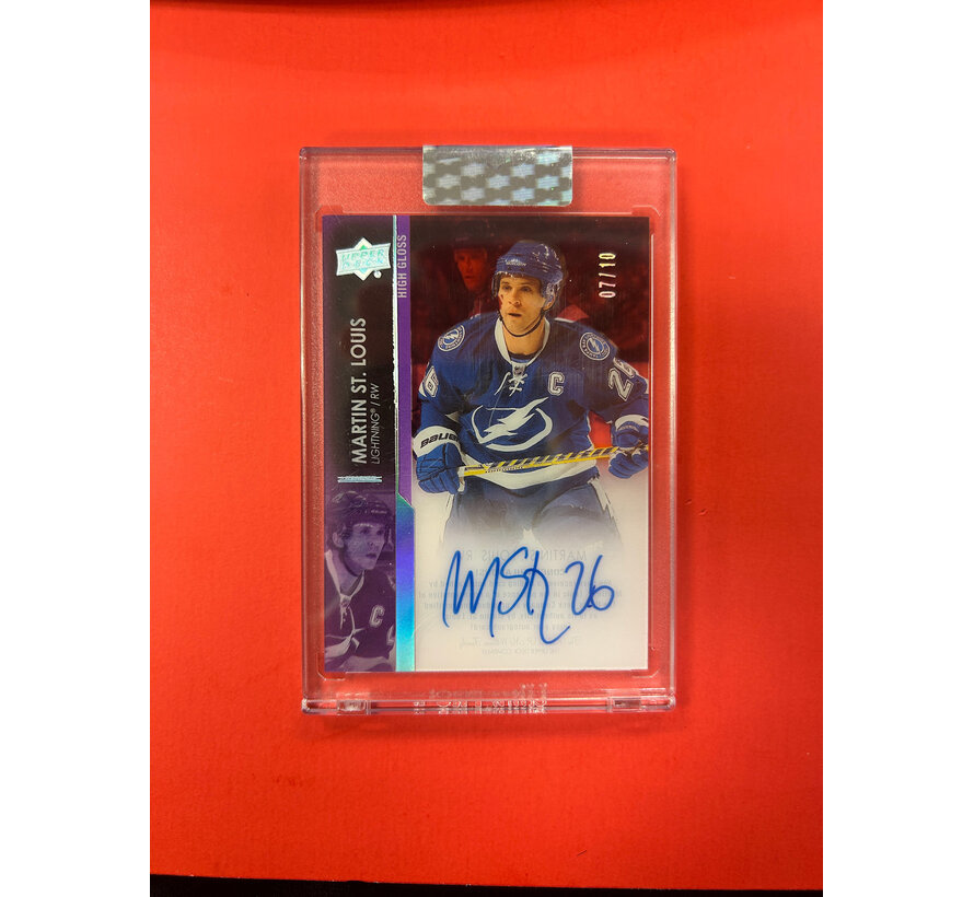 2021-22 UPPER DECK CLEAR CUT MARTIN ST.LOUIS HIGH GLOSS AUTO /10