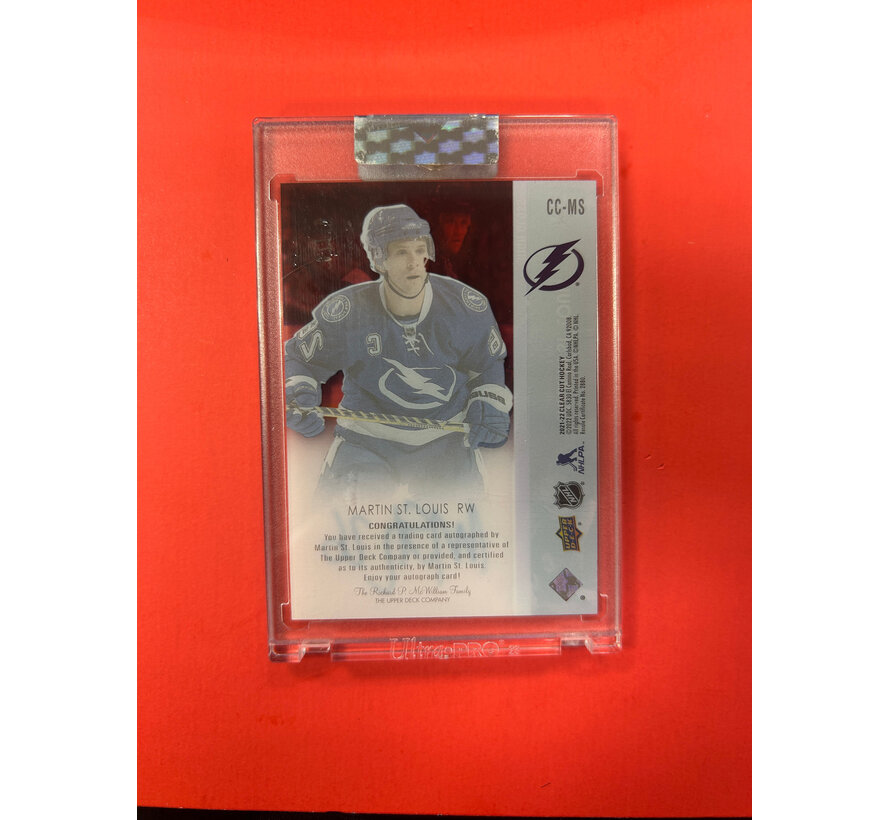 2021-22 UPPER DECK CLEAR CUT MARTIN ST.LOUIS HIGH GLOSS AUTO /10