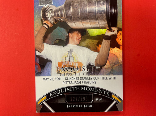 UPPER DECK 2022-23 UPPER DECK EXQUISITE JAROMIR JAGR EXQUISITE MOMENTS /299