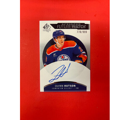 UPPER DECK 2025-26 SP AUTHENTIC QUINN HUTSON FUTURE WATCH AUTO /999
